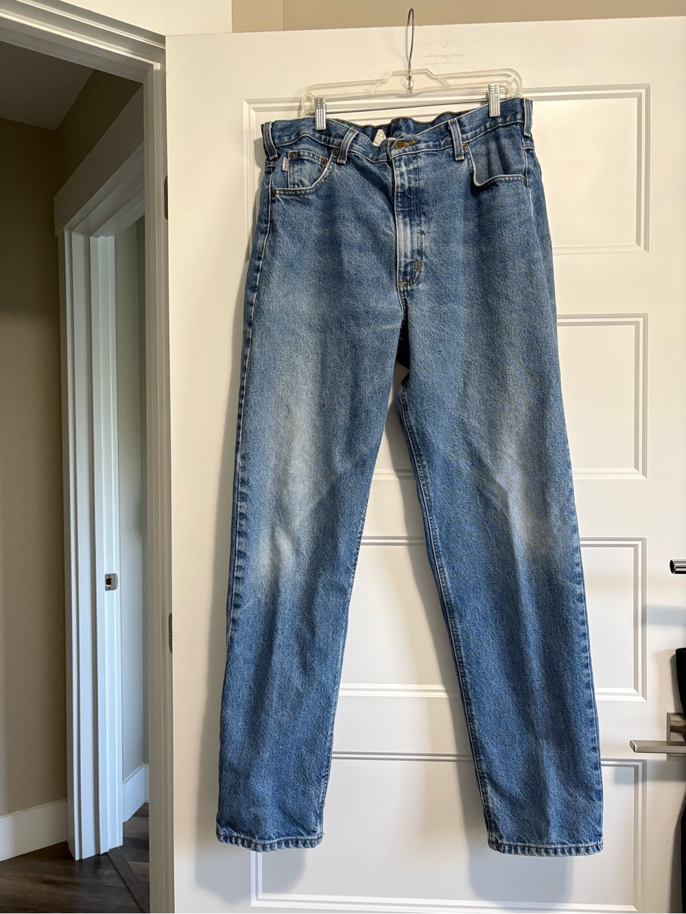 Carhartt Men's Straight Jeans - Faded Blue Denim 38x34